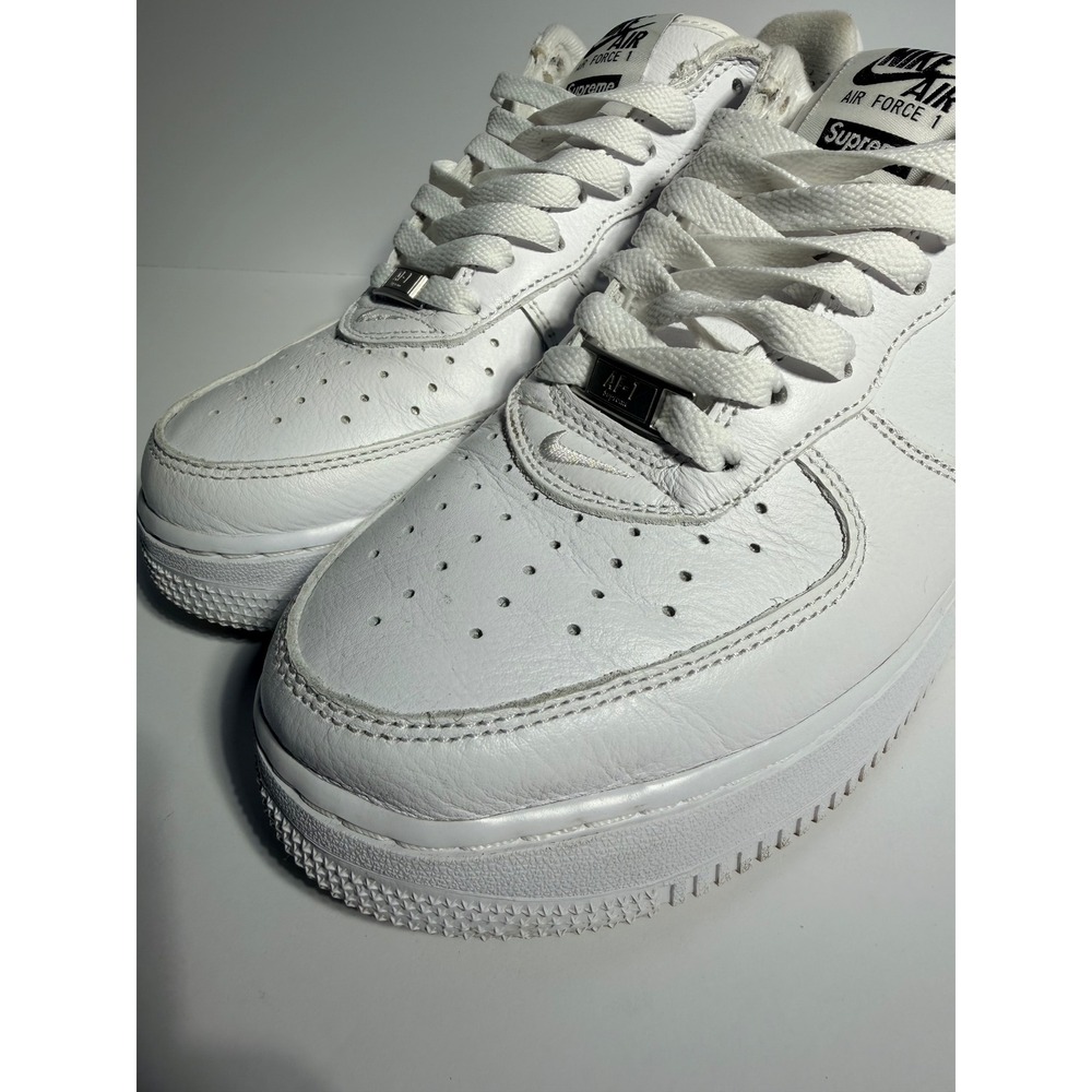 Nike Air Force 1 Low Supreme Goodenough Mens Size 9 White Leopard CU9225-100 - Picture 3 of 8